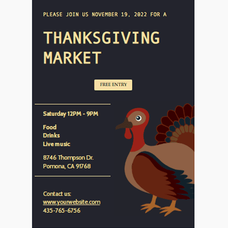 Thanksgiving Event Market Flyer